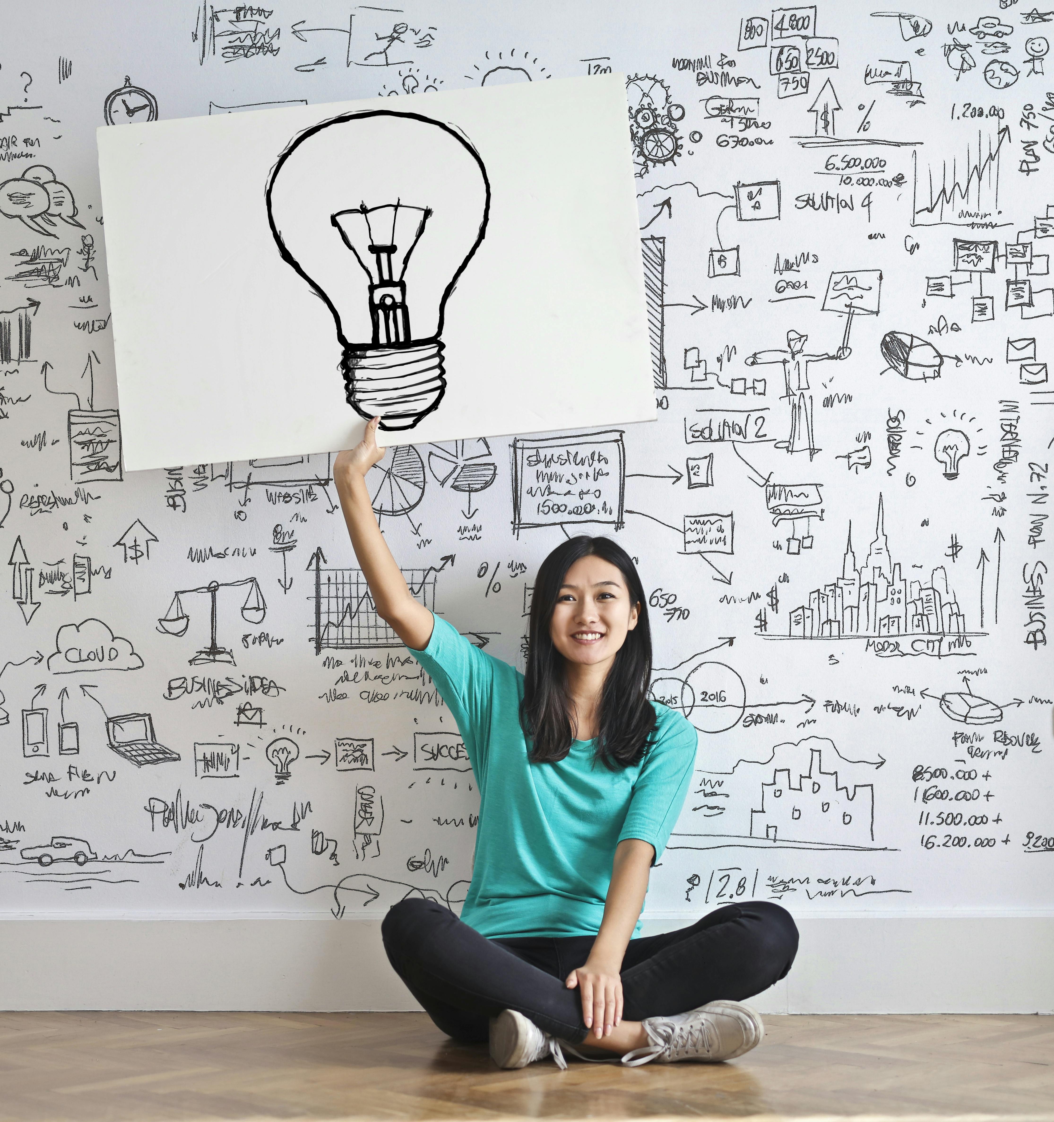Entrepreneur celebrating successful business setup